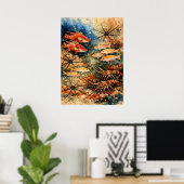 Rifleven Granulair Aquarel Kunst Poster (Thuiskantoor)