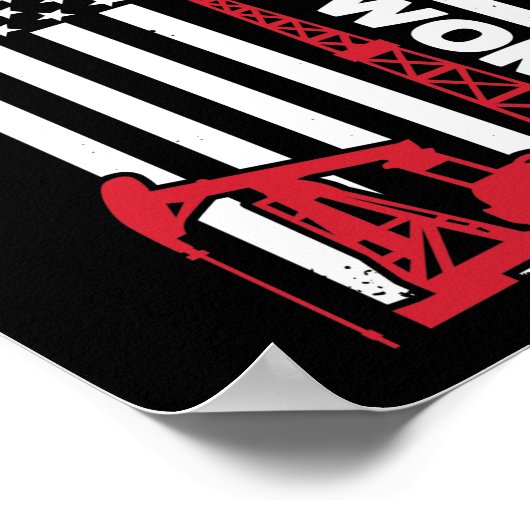 Rig Drilling Rougheck Oilfield Worker Poster (Hoek)