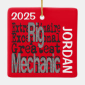 Rig Mechanic Extraordinaire CUSTOM Keramisch Ornament (Achterkant)