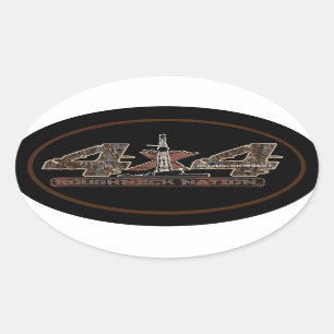RIG UP CAMO Oilfield Ovale Sticker