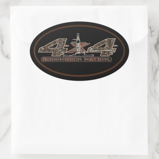 RIG UP CAMO Olieveld Ovale Sticker (Tas)