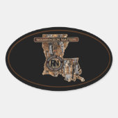 RIG UP CAMO Olieveld Ovale Sticker (Voorkant)