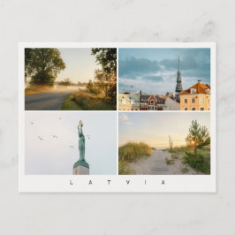 Riga and Latvia Travel Photo Collage, modern  Briefkaart
