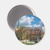 Riga Castle in Riga, Letland Magneet (Voorkant / Achterkant)