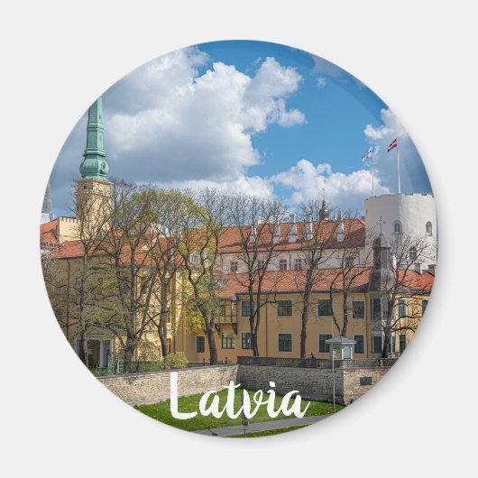 Riga Castle in Riga, Letland Magneet (Voorkant)
