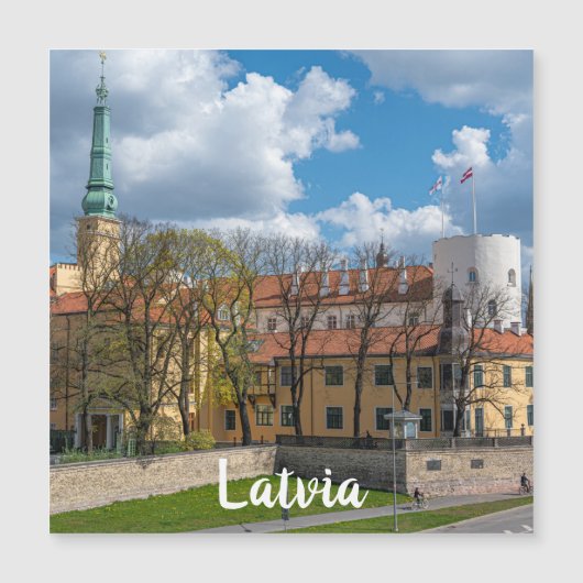 Riga Castle in Riga, Letland Magnet (Voorkant)