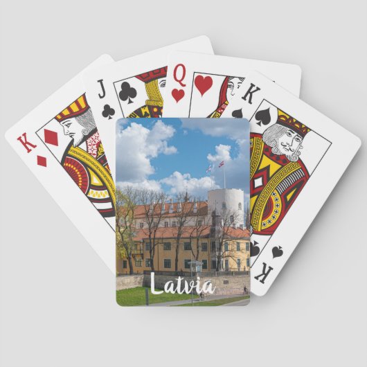 Riga Castle in Riga, Letland Pokerkaarten (Achterkant)