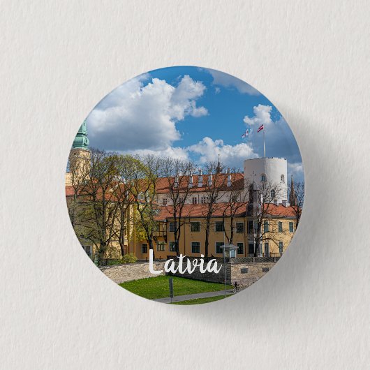 Riga Castle in Riga, Letland Ronde Button 3,2 Cm (Voorkant)