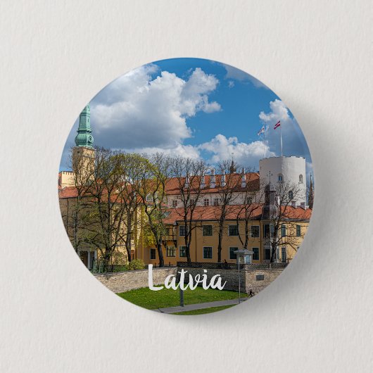 Riga Castle in Riga, Letland Ronde Button 5,7 Cm (Voorkant)