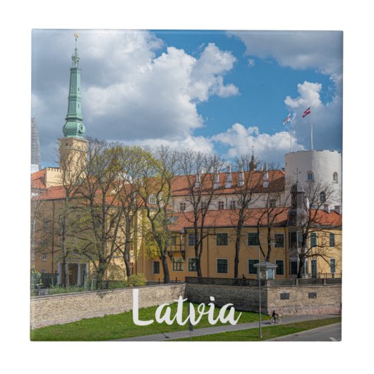 Riga Castle in Riga, Letland Tegeltje (Voorkant)