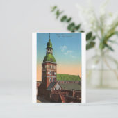Riga cathedraal vintage-briefkaart briefkaart (Staand voorkant)