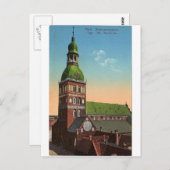Riga cathedraal vintage-briefkaart briefkaart (Voorkant / Achterkant)