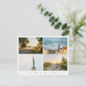 Riga en Letland Reis Fotocollage, modern Briefkaart (Staand voorkant)