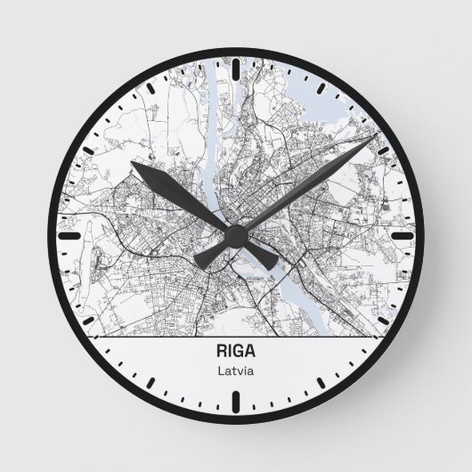 Riga Klok Stad Lijn Kunst (Voorkant)