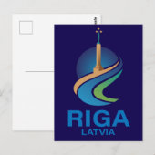 Riga Latvia Briefkaart (Voorkant / Achterkant)