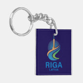 Riga Latvia Sleutelhanger (Voorkant Links)