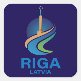 Riga Latvia Vierkante Sticker