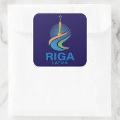Riga Latvia Vierkante Sticker (Tas)