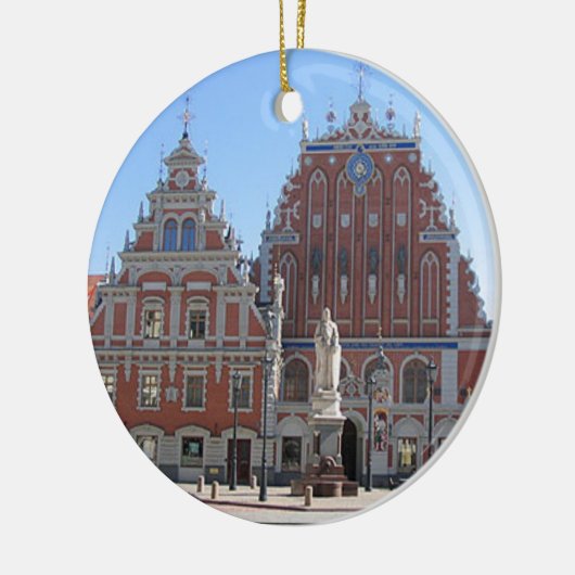 Riga Letland Aangepaste kerstversiering Keramisch Ornament (Links)