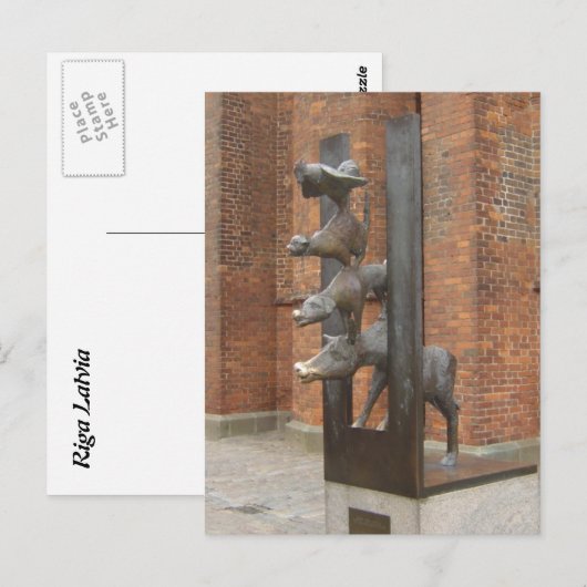 Riga Letland Briefkaart (Voorkant / Achterkant)