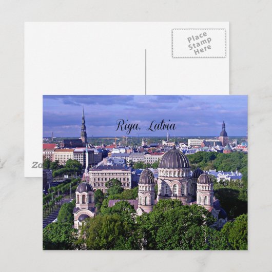 Riga, Letland cityscape Briefkaart (Voorkant / Achterkant)