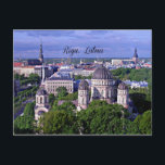 Riga, Letland cityscape Briefkaart<br><div class="desc">Riga,  Letland briefkaart cityscape.</div>