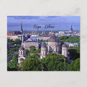 Riga, Letland cityscape Briefkaart