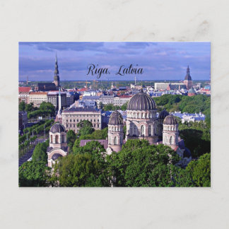 Riga, Letland cityscape Briefkaart