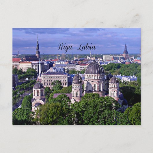 Riga, Letland cityscape Briefkaart (Voorkant)