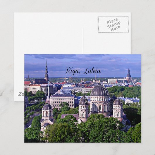 Riga, Letland cityscape Briefkaart (Voorkant / Achterkant)