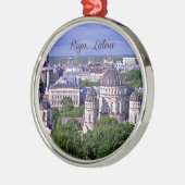 Riga, Letland cityscape Metalen Ornament (Links)