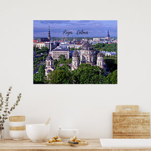 Riga, Letland cityscape Poster