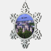 Riga, Letland cityscape Tin Sneeuwvlok Ornament (Rechts)