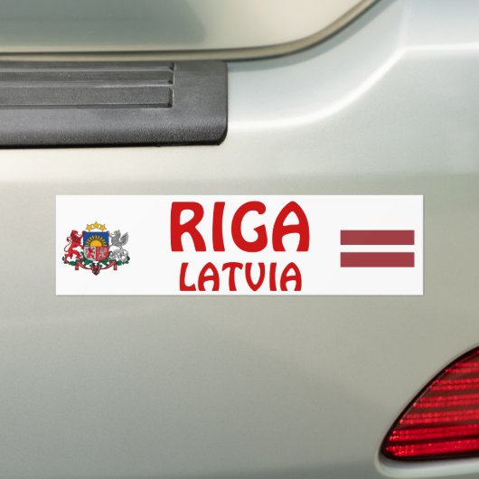Riga Letland Custom Bumpersticker (Op auto)