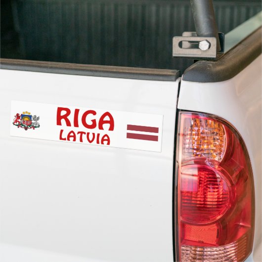 Riga Letland Custom Bumpersticker (Op Truck)