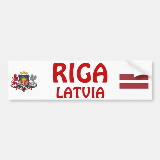 Riga Letland Custom Bumpersticker (Voorkant)