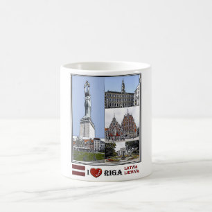Riga Letland - de stad Riba - het Livu-plein - Koffiemok