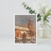 Riga Letland Kleurpotlood Stadslandschap Briefkaart (Staand voorkant)