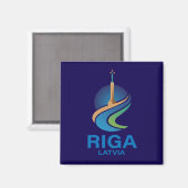 Riga Letland Magneet (Voorkant / Achterkant)