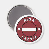Riga Letland Magneet (Voorkant / Achterkant)