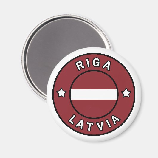 Riga Letland Magneet (Voorkant / Achterkant)