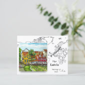 Riga Letland Oude Stad plein Briefkaart (Staand voorkant)