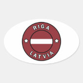 Riga Letland Ovale Sticker (Voorkant)