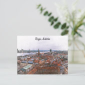 Riga, Letland Panorama Uitzicht Briefkaart (Staand voorkant)