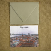 Riga, Letland Panorama Uitzicht Briefkaart
