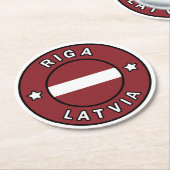 Riga Letland Ronde Kartonnen Onderzetter (Gebogen)