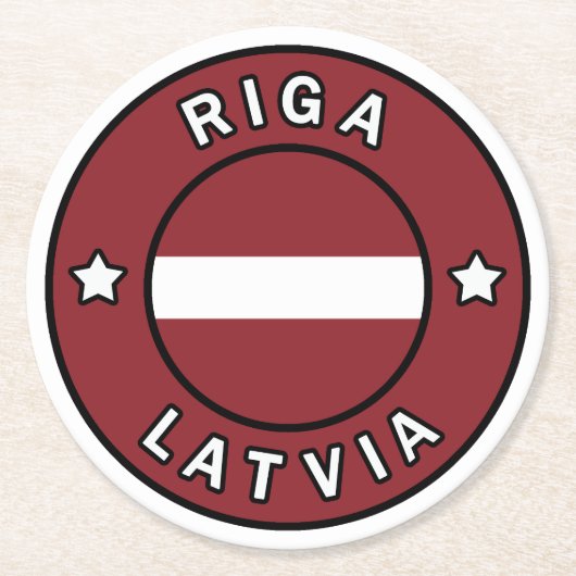 Riga Letland Ronde Kartonnen Onderzetter (Voorkant)