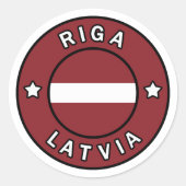 Riga Letland Ronde Sticker (Voorkant)