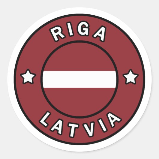 Riga Letland Ronde Sticker (Voorkant)