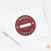 Riga Letland Ronde Sticker (Envelop)
